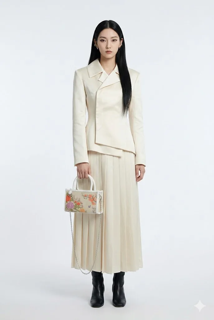 MINHWA TOTE SMALL / WHITE model styling